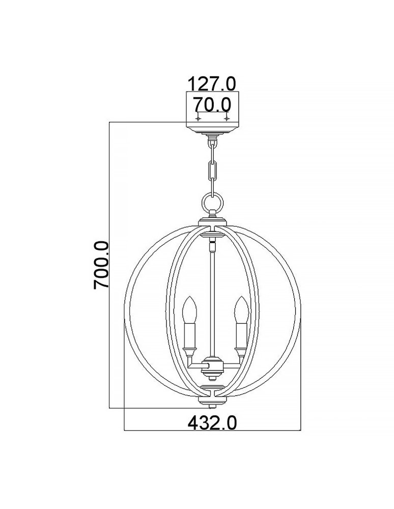Lampy wiszące - Elstead Lighting Średnia lampa wisząca Corinne - 3 źródła światła - Oksydowany mosiądz FE-CORINNE-3P-M-BB - product kolory-swiatla.pl 6