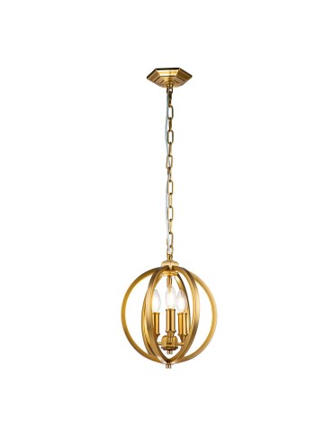 Elstead Lighting Mała lampa wisząca Corinne - 3 źródła światła - Oksydowany mosiądz FE-CORINNE-3P-S-BB