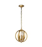 Elstead Lighting Mała lampa wisząca Corinne - 3 źródła światła - Oksydowany mosiądz FE-CORINNE-3P-S-BB Elstead Lighting Mała lampa wisząca Corinne - 3 źródła światła - Oksydowany mosiądz FE-CORINNE-3P-S-BB