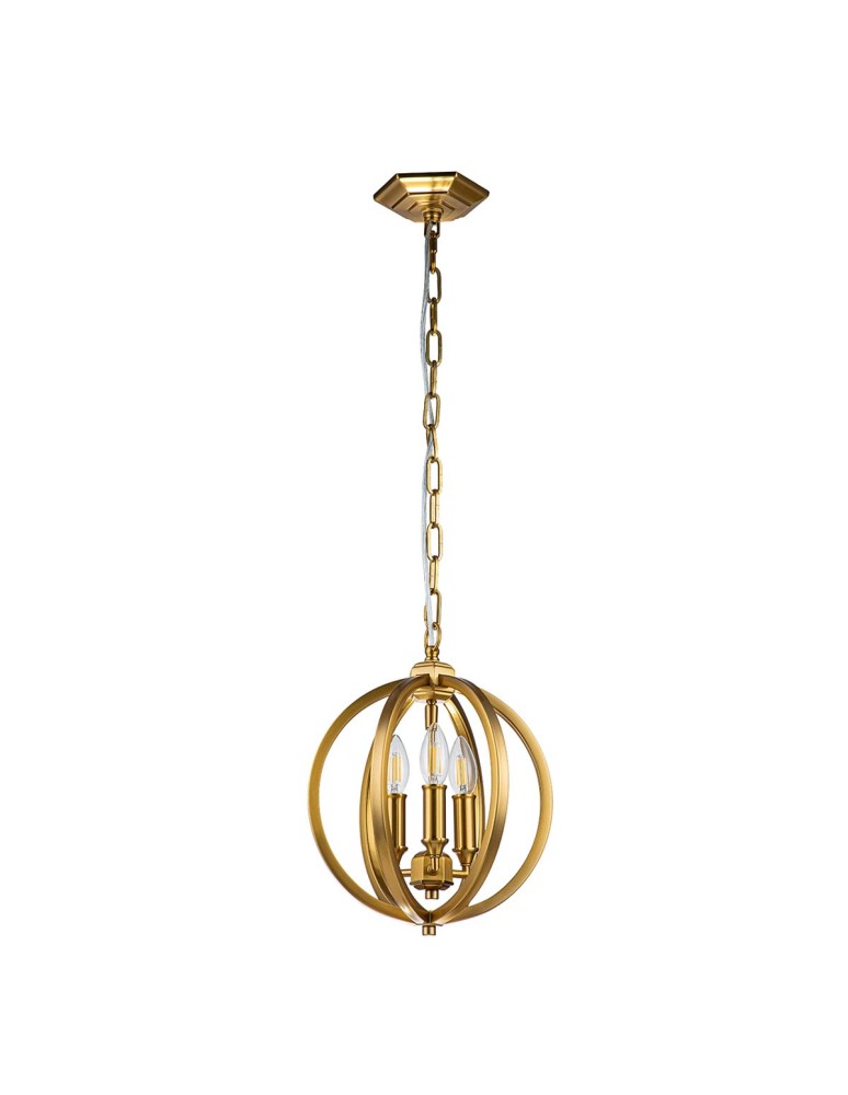 Elstead Lighting Mała lampa wisząca Corinne - 3 źródła światła - Oksydowany mosiądz FE-CORINNE-3P-S-BB Elstead Lighting Mała lampa wisząca Corinne - 3 źródła światła - Oksydowany mosiądz FE-CORINNE-3P-S-BB