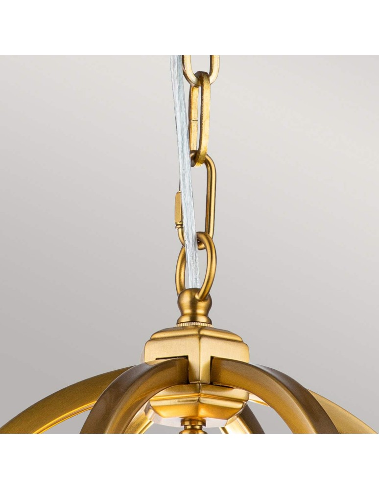 Elstead Lighting Mała lampa wisząca Corinne - 3 źródła światła - Oksydowany mosiądz FE-CORINNE-3P-S-BB Elstead Lighting Mała lampa wisząca Corinne - 3 źródła światła - Oksydowany mosiądz FE-CORINNE-3P-S-BB