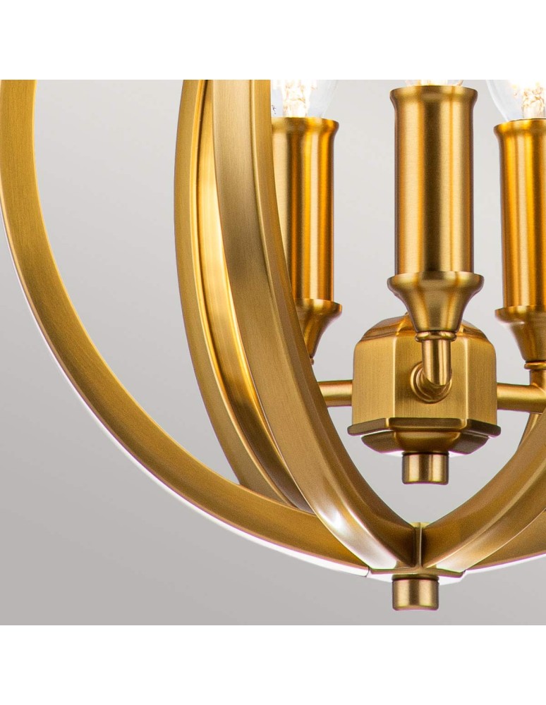 Elstead Lighting Mała lampa wisząca Corinne - 3 źródła światła - Oksydowany mosiądz FE-CORINNE-3P-S-BB Elstead Lighting Mała lampa wisząca Corinne - 3 źródła światła - Oksydowany mosiądz FE-CORINNE-3P-S-BB