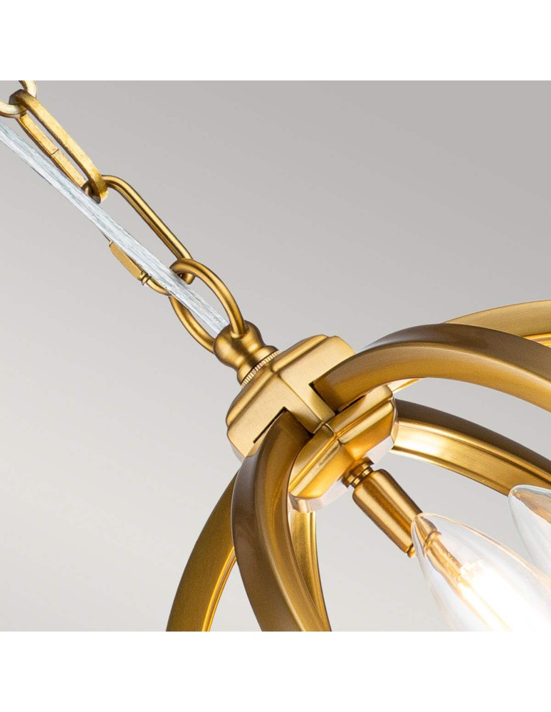 Elstead Lighting Mała lampa wisząca Corinne - 3 źródła światła - Oksydowany mosiądz FE-CORINNE-3P-S-BB Elstead Lighting Mała lampa wisząca Corinne - 3 źródła światła - Oksydowany mosiądz FE-CORINNE-3P-S-BB