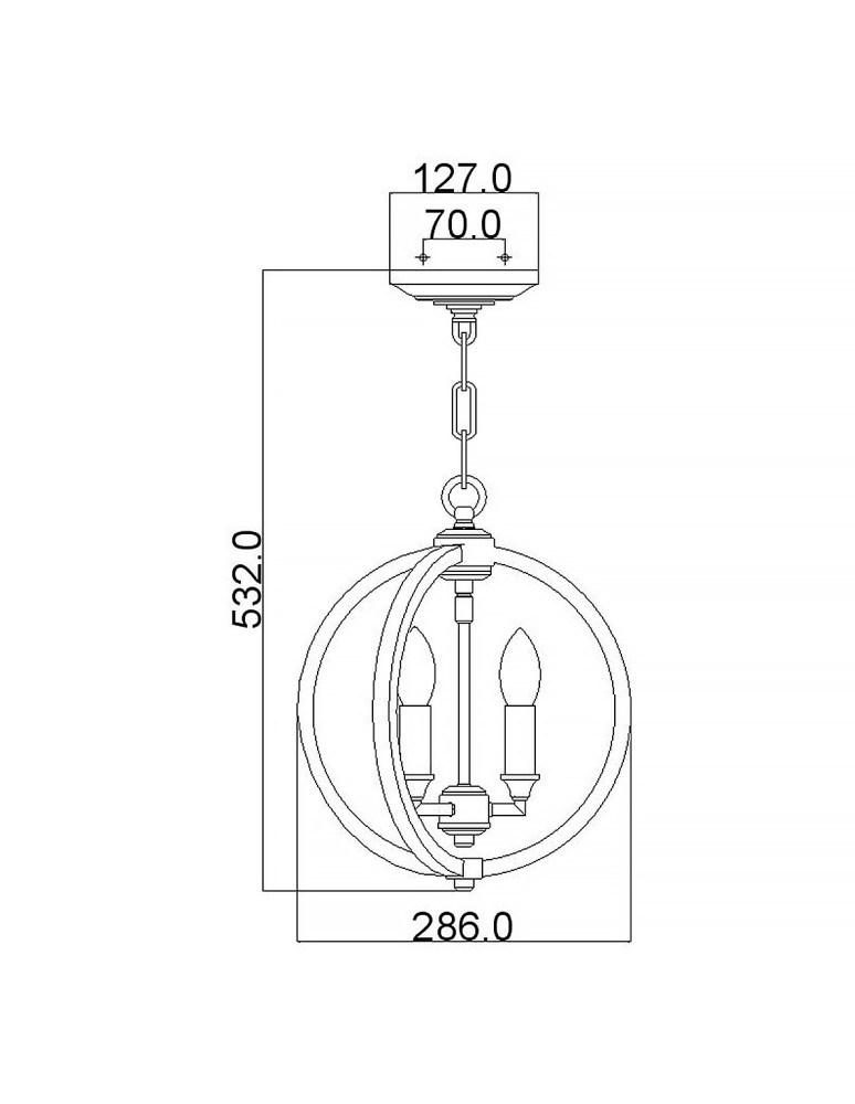 Elstead Lighting Mała lampa wisząca Corinne - 3 źródła światła - Oksydowany mosiądz FE-CORINNE-3P-S-BB Elstead Lighting Mała lampa wisząca Corinne - 3 źródła światła - Oksydowany mosiądz FE-CORINNE-3P-S-BB