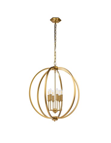 Elstead Lighting Lampa wisząca Corinne - 6 źródeł światła - Oksydowany mosiądz FE-CORINNE-6P-L-BB - produkt 2