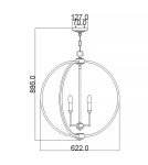 Elstead Lighting Lampa wisząca Corinne - 6 źródeł światła - Oksydowany mosiądz FE-CORINNE-6P-L-BB Elstead Lighting Lampa wisząca Corinne - 6 źródeł światła - Oksydowany mosiądz FE-CORINNE-6P-L-BB