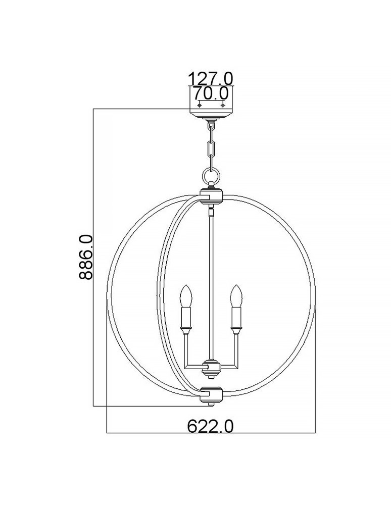 Elstead Lighting Lampa wisząca Corinne - 6 źródeł światła - Oksydowany mosiądz FE-CORINNE-6P-L-BB Elstead Lighting Lampa wisząca Corinne - 6 źródeł światła - Oksydowany mosiądz FE-CORINNE-6P-L-BB