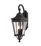 Kinkiety zewnętrzne - Elstead Lighting Duża latarnia naścienna Cotswold Lane - 3 źródła światła IP44 FE-COTSLN2-L-BK - product 1