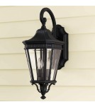Kinkiety zewnętrzne - Elstead Lighting Średnia latarnia naścienna Cotswold Lane - 2 źródła światła IP44 FE-COTSLN2-M-BK - product 2
