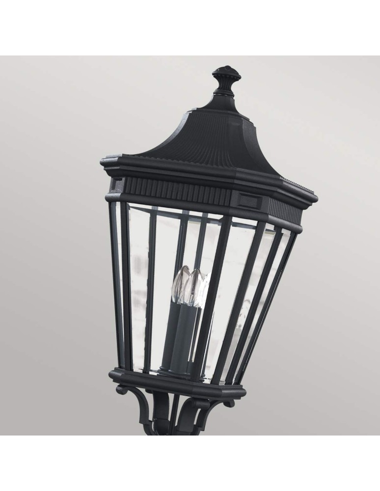 Lampy zewnętrzne latarnie - Elstead Lighting Duża latarnia stojąca Cotswold Lane - 3 źródło światła IP44 FE-COTSLN5-L-BK - product kolory-swiatla.pl 2
