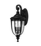 Kinkiety zewnętrzne - Elstead Lighting Duża latarnia naścienna English Bridle - 3 źródła światła - Czarna IP44 FE-EB2-L-BLK - product 1