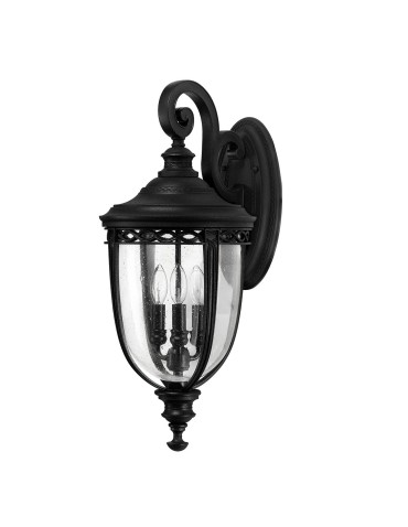 Elstead Lighting Duża latarnia naścienna English Bridle - 3 źródła światła - Czarna IP44 FE-EB2-L-BLK