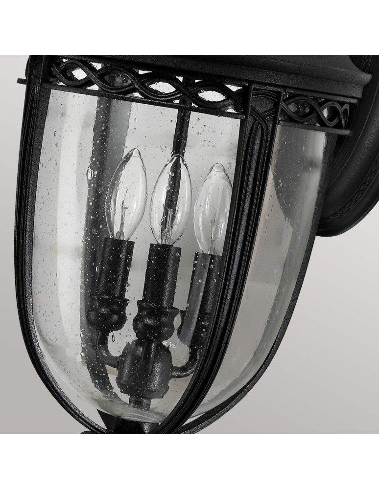 Kinkiety zewnętrzne - Elstead Lighting Duża latarnia naścienna English Bridle - 3 źródła światła - Czarna IP44 FE-EB2-L-BLK - product kolory-swiatla.pl 3