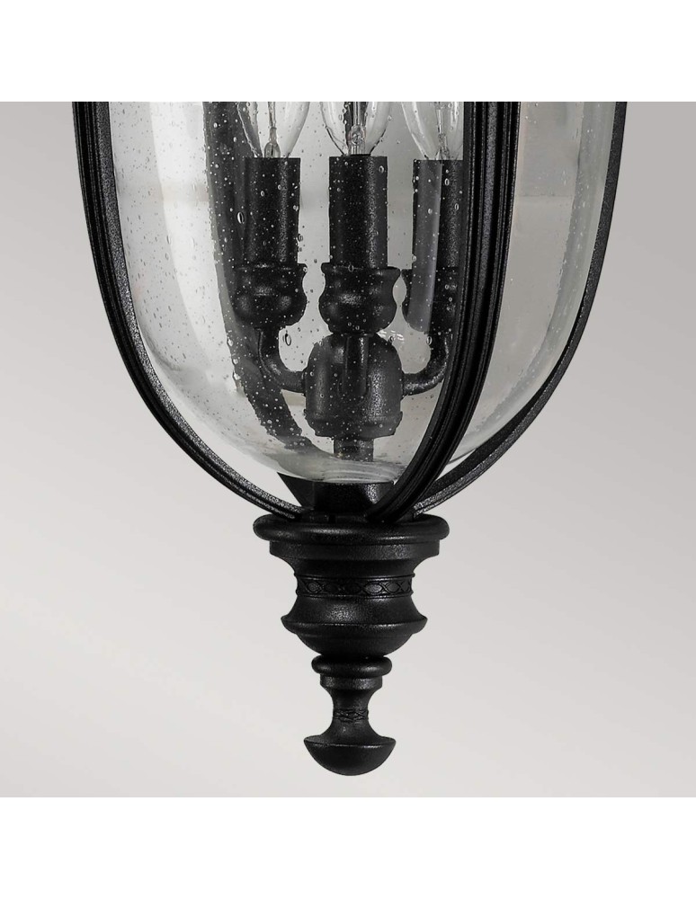 Kinkiety zewnętrzne - Elstead Lighting Duża latarnia naścienna English Bridle - 3 źródła światła - Czarna IP44 FE-EB2-L-BLK - product kolory-swiatla.pl 4