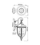 Elstead Lighting Średnia latarnia naścienna English Bridle - 3 źródła światła - Czarna IP44 FE-EB2-M-BLK Elstead Lighting Średnia latarnia naścienna English Bridle - 3 źródła światła - Czarna IP44 FE-EB2-M-BLK