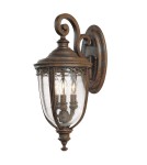 Kinkiety zewnętrzne - Elstead Lighting Średnia latarnia naścienna English Bridle - 3 źródła światła - Brytyjski brąz IP44 FE-EB2-M-BRB - product 1