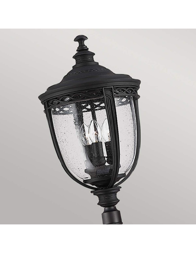 Lampy zewnętrzne latarnie - Elstead Lighting Duża latarnia stojąca English Bridle - 3 źródło światła - Czarna IP44 FE-EB5-L-BLK - product kolory-swiatla.pl 2