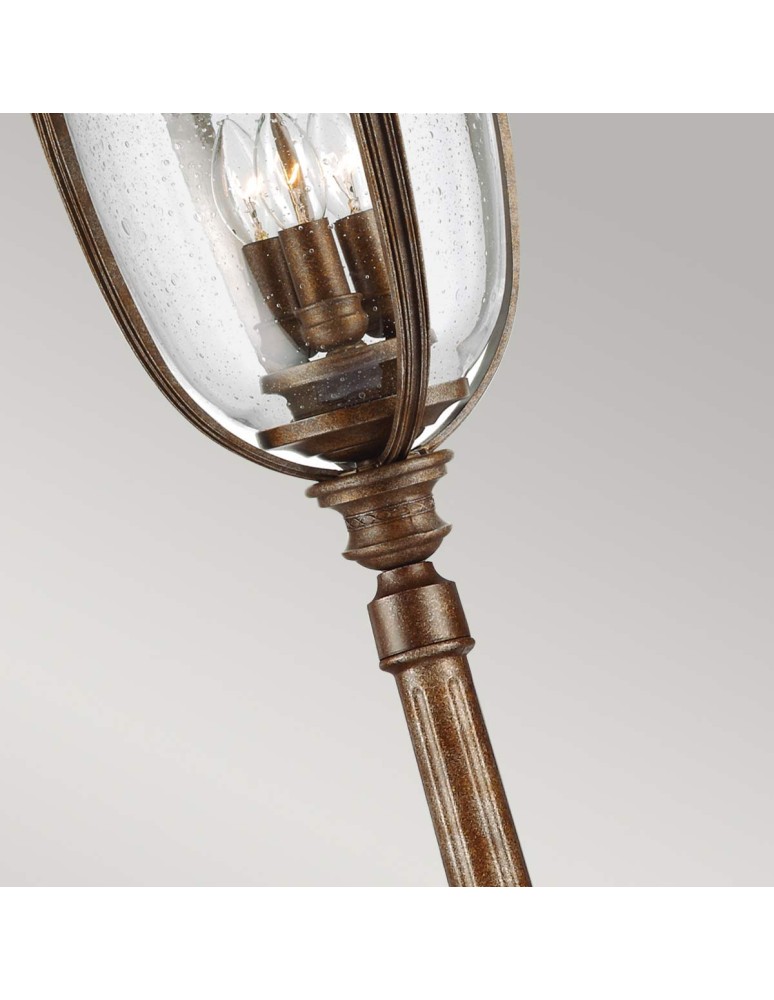 Lampy zewnętrzne latarnie - Elstead Lighting Duża latarnia stojąca English Bridle - 3 źródło światła - Brytyjski brąz IP44 FE-EB5-L-BRB - product kolory-swiatla.pl 3