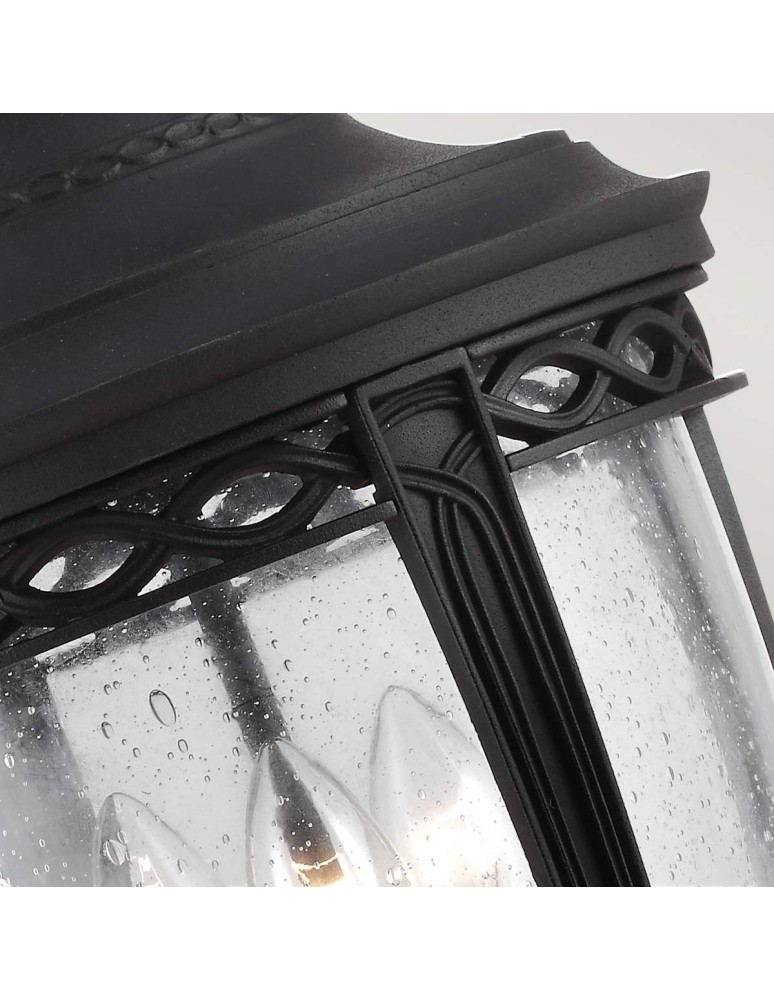 Elstead Lighting Duża latarnia wisząca English Bridle - 3 źródła światła - Czarna IP44 FE-EB8-L-BLK