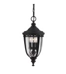 Lampy zewnętrzne wiszące - Elstead Lighting Średnia latarnia wisząca English Bridle - 3 źródła światła - Czarna IP44 FE-EB8-M-BLK - product 1