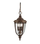 Lampy zewnętrzne wiszące - Elstead Lighting Średnia latarnia wisząca English Bridle - 3 źródła światła - Brytyjski brąz IP44 FE-EB8-M-BRB - product 1