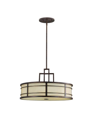 Elstead Lighting Lampa wisząca Fusion - 3 źródła światła - Grecki brąz FE-FUSION-P-L