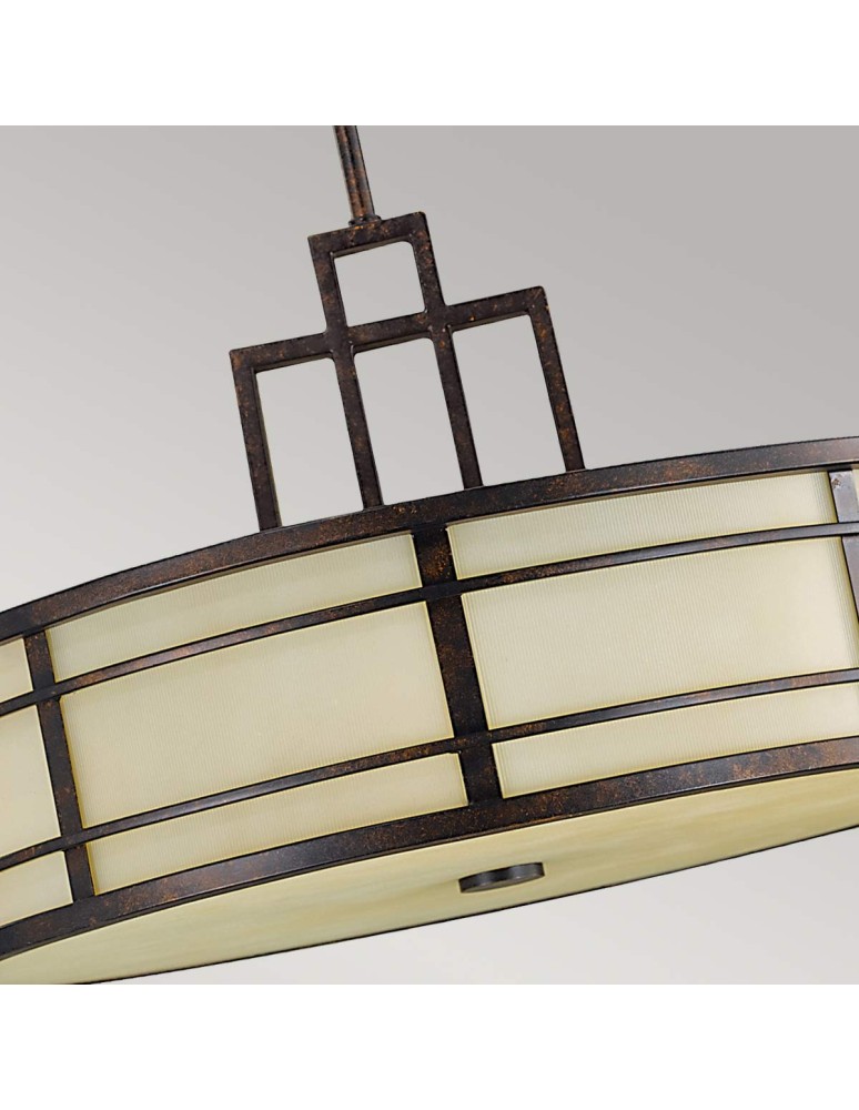 Elstead Lighting Lampa wisząca Fusion - 3 źródła światła - Grecki brąz FE-FUSION-P-L Elstead Lighting Lampa wisząca Fusion - 3 źródła światła - Grecki brąz FE-FUSION-P-L