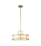 Elstead Lighting Duża lampa wisząca Fusion - 3 źródła świtała - Naturalny mosiądz FE-FUSION-P-L-PNBR Elstead Lighting Duża lampa wisząca Fusion - 3 źródła świtała - Naturalny mosiądz FE-FUSION-P-L-PNBR