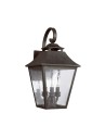 Elstead Lighting Duża latarnia naścienna Galena - 3 źródła światła IP44 FE-GALENA2-L-SBL