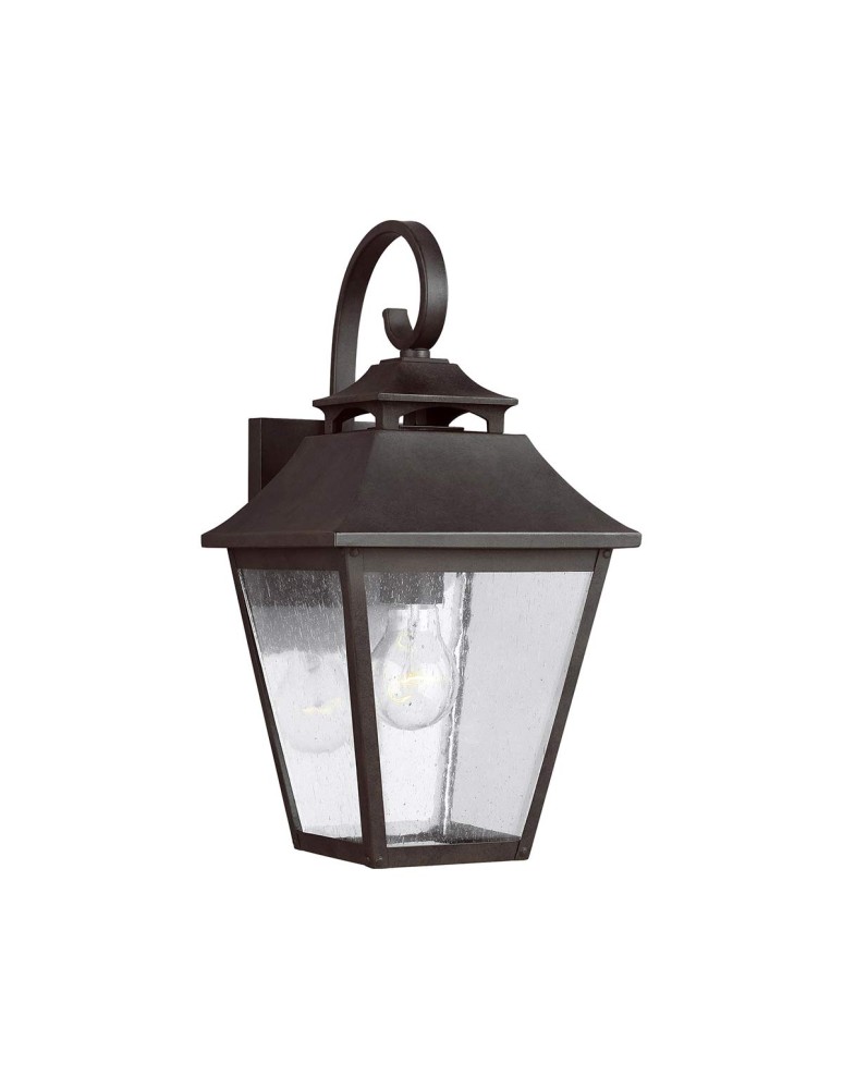 Elstead Lighting Średnia latarnia naścienna Galena - 1 źródło światła IP44 FE-GALENA2-M-SBL