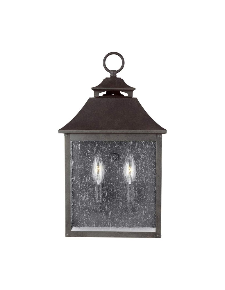 Elstead Lighting Latarnia naścienna Galena - 2 źródła światła IP44 FE-GALENA7-SBL