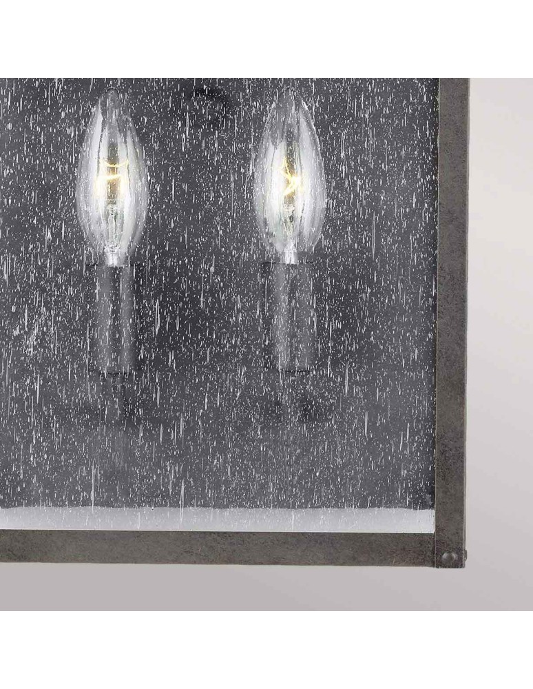 Kinkiety zewnętrzne - Elstead Lighting Latarnia naścienna Galena - 2 źródła światła IP44 FE-GALENA7-SBL - product kolory-swiatla.pl 3