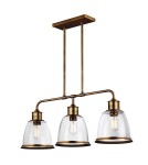 Lampy wiszące - Elstead Lighting Lampa wisząca Hobson - 3 źródła światła - Postarzany mosiądz FE-HOBSON-3P-AB - product 1