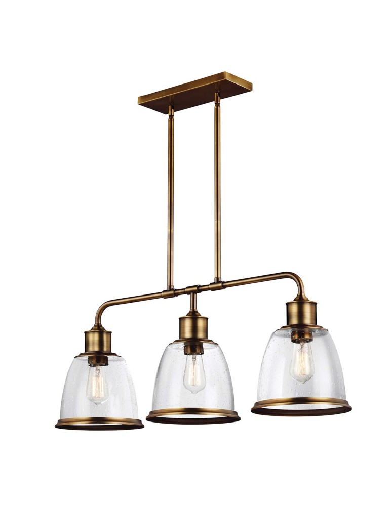 Elstead Lighting Lampa wisząca Hobson - 3 źródła światła - Postarzany mosiądz FE-HOBSON-3P-AB