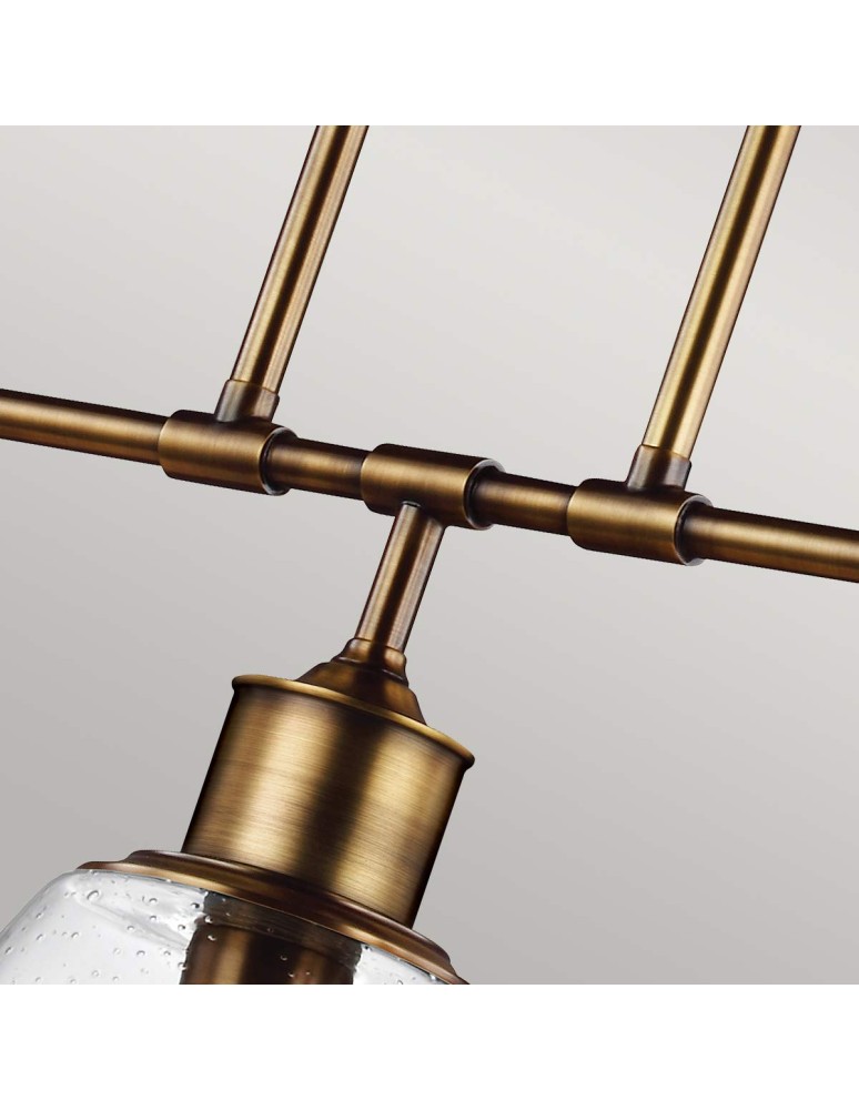 Elstead Lighting Lampa wisząca Hobson - 3 źródła światła - Postarzany mosiądz FE-HOBSON-3P-AB