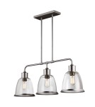 Elstead Lighting Lampa wisząca Hobson - 3 źródła światła - Satynowy nikiel FE-HOBSON-3P-SN Elstead Lighting Lampa wisząca Hobson - 3 źródła światła - Satynowy nikiel FE-HOBSON-3P-SN