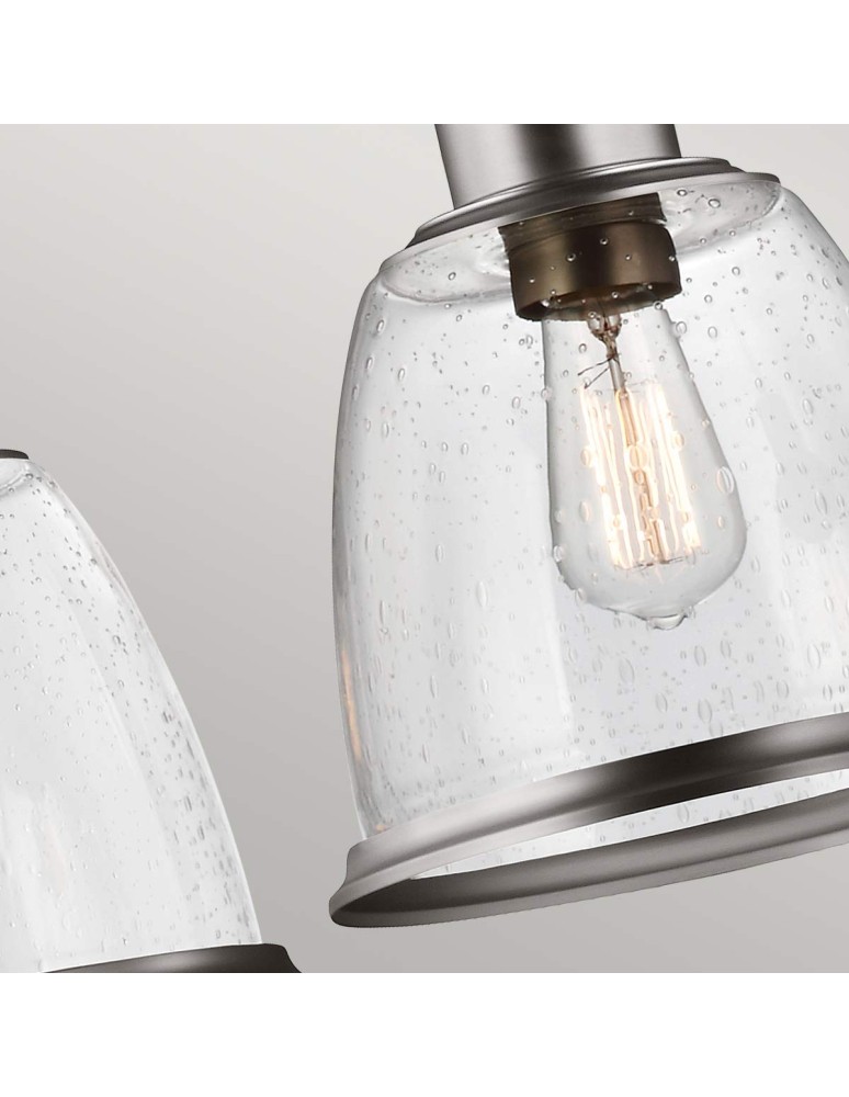 Elstead Lighting Lampa wisząca Hobson - 3 źródła światła - Satynowy nikiel FE-HOBSON-3P-SN Elstead Lighting Lampa wisząca Hobson - 3 źródła światła - Satynowy nikiel FE-HOBSON-3P-SN