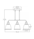 Elstead Lighting Lampa wisząca Hobson - 3 źródła światła - Satynowy nikiel FE-HOBSON-3P-SN Elstead Lighting Lampa wisząca Hobson - 3 źródła światła - Satynowy nikiel FE-HOBSON-3P-SN