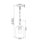 Elstead Lighting Lampa wisząca Hounslow - 1 źródło światła - Oksydowany mosiądz FE-HOUNSLOW-P-BB Elstead Lighting Lampa wisząca Hounslow - 1 źródło światła - Oksydowany mosiądz FE-HOUNSLOW-P-BB