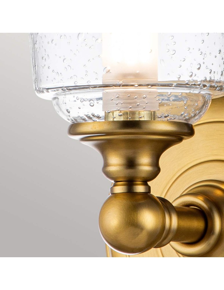 Elstead Lighting Kinkiet Huguenot Lake - 1 źródło światła - Oksydowany mosiądz IP44 FE-HUGOLAKE1BATH-BB Elstead Lighting Kinkiet Huguenot Lake - 1 źródło światła - Oksydowany mosiądz IP44 FE-HUGOLAKE1BATH-BB