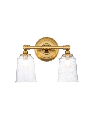 Elstead Lighting Kinkiet Huguenot Lake - 2 źródła światła - Oksydowany mosiądz IP44 FE-HUGOLAKE2BATH-BB