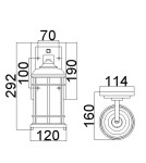 Kinkiety zewnętrzne - Elstead Lighting Mała latarnia naścienna Lighthouse - 1 źródło światła - Teksturowana czerń IP44 FE-LIGHTHOUSE2-S-BLK - product 6