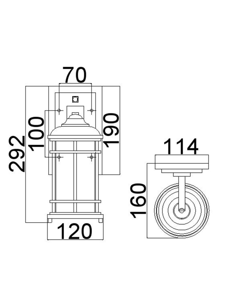 Elstead Lighting Mała latarnia naścienna Lighthouse - 1 źródło światła - Teksturowana czerń IP44 FE-LIGHTHOUSE2-S-BLK
