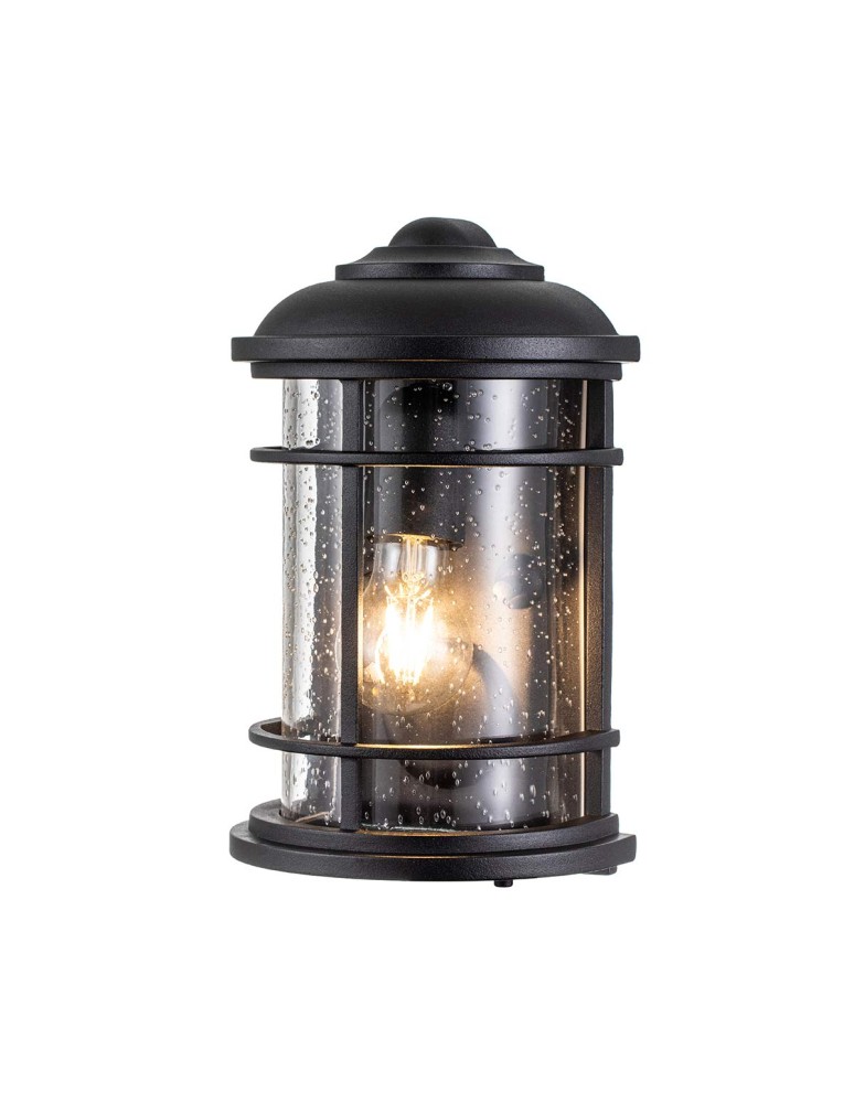 Elstead Lighting Latarnia naścienna Lighthouse - 1 źródło światła - Teksturowana czerń IP44 FE-LIGHTHOUSE-7-BLK