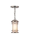 Elstead Lighting Mała latarnia wisząca Lighthouse - 1 źródło światła - Szczotkowana stal IP44 FE-LIGHTHOUSE8-S