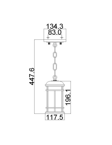 Elstead Lighting Mała latarnia wisząca Lighthouse - 1 źródło światła - Szczotkowana stal IP44 FE-LIGHTHOUSE8-S - product 2
