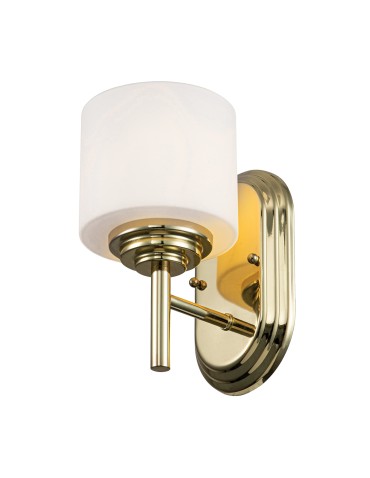 Elstead Lighting Kinkiet Malibu - 1 źródło światła - Polerowany mosiądz IP44 FE-MALIBU1-BATH-PB