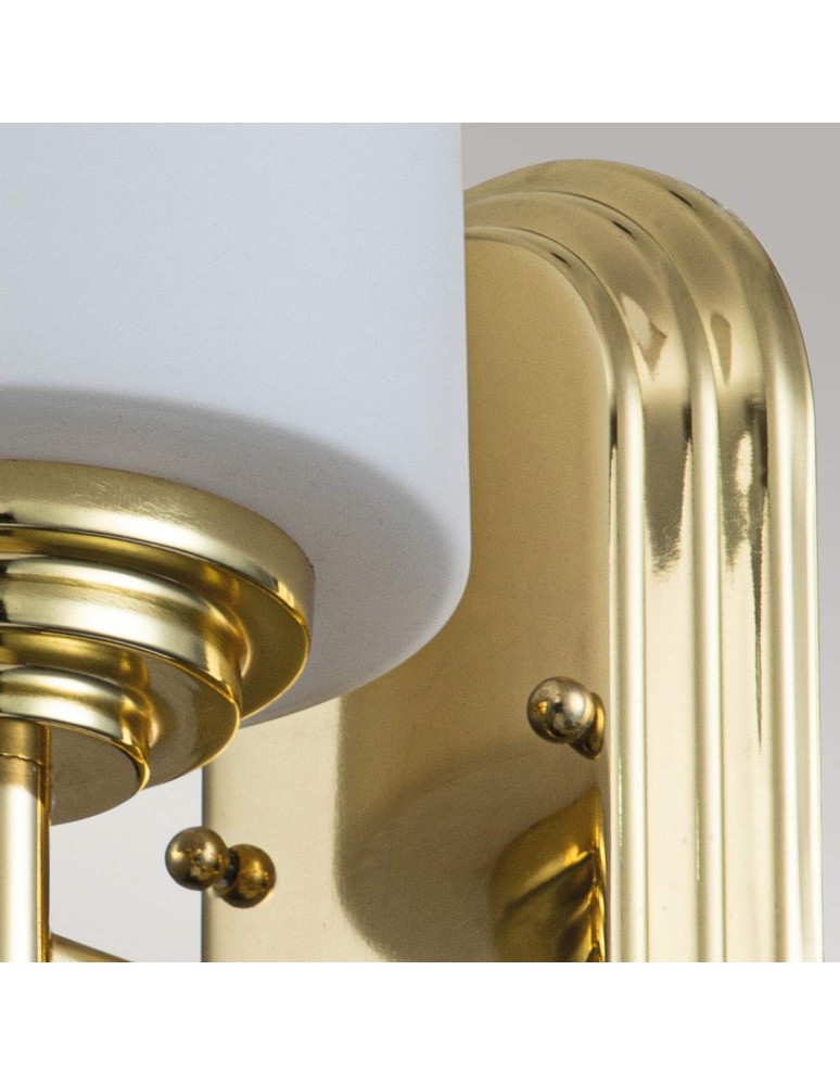 Kinkiety łazienkowe - Elstead Lighting Kinkiet Malibu - 1 źródło światła - Polerowany mosiądz IP44 FE-MALIBU1-BATH-PB - product kolory-swiatla.pl 4