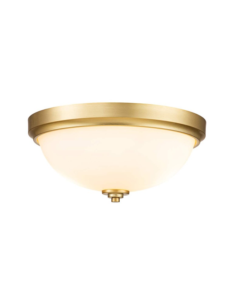 Elstead Lighting Plafon Malibu - 2 źródła światła - Szczotkowany mosiądz IP44 FE-MALIBU-F-BATH-BB Elstead Lighting Plafon Malibu - 2 źródła światła - Szczotkowany mosiądz IP44 FE-MALIBU-F-BATH-BB