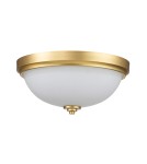 Elstead Lighting Plafon Malibu - 2 źródła światła - Szczotkowany mosiądz IP44 FE-MALIBU-F-BATH-BB Elstead Lighting Plafon Malibu - 2 źródła światła - Szczotkowany mosiądz IP44 FE-MALIBU-F-BATH-BB